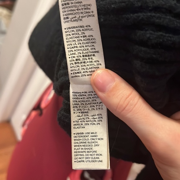 Wool blend, basic black turtleneck - Picture 3 of 3